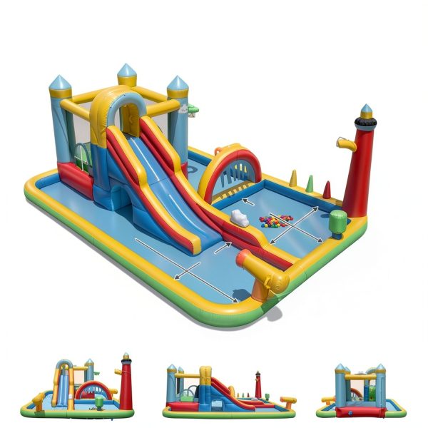Inflatable Water Slide Bounce House Kids Outdoor Play-2