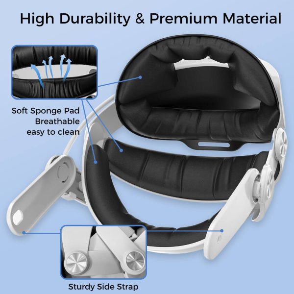 Alpha Digital Meta Quest 2 Head Strap Battery Comfort Adjust-5