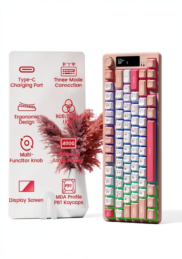 Womier DK75 Wireless Gaming Membrane Keyboard RGB Backlit-2