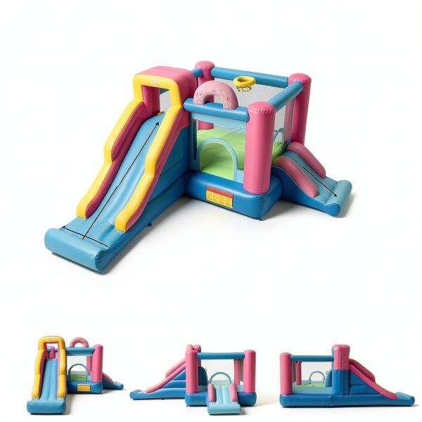 Doughnut Bounce House Inflatable Castle Slides Basketball-2