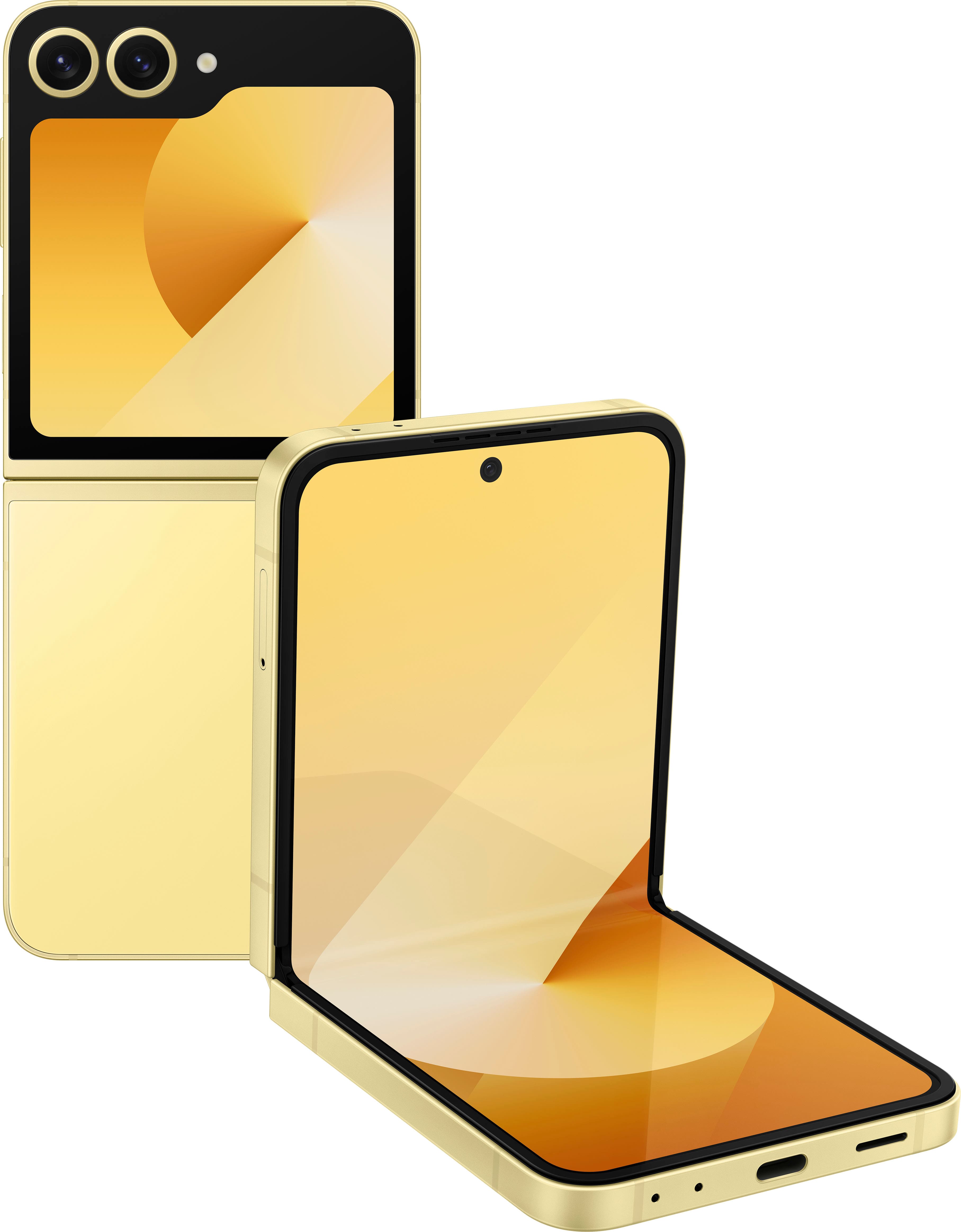 Samsung Galaxy Z Flip6 folded in hand showing cover screen