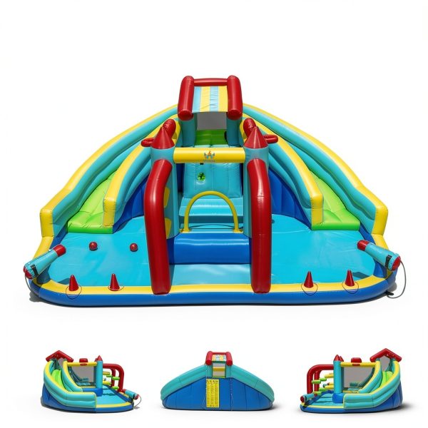 Inflatable Water Park Bounce House with Slides for Kids-2