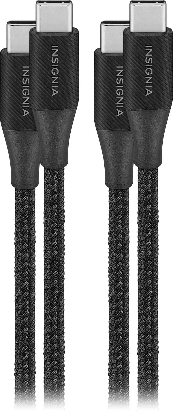 Insignia USB-C to USB-C Braided Charge and Sync Cable 2-Pack-0