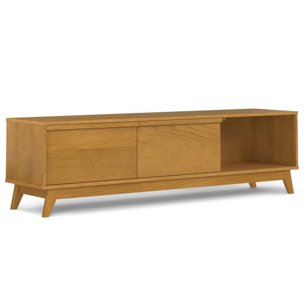 Lennon TV Stand Oak Veneer Mid Century Modern Storage-3