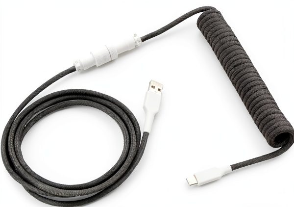Drop Coiled Keyboard Cables Monochrome Design Durable-1