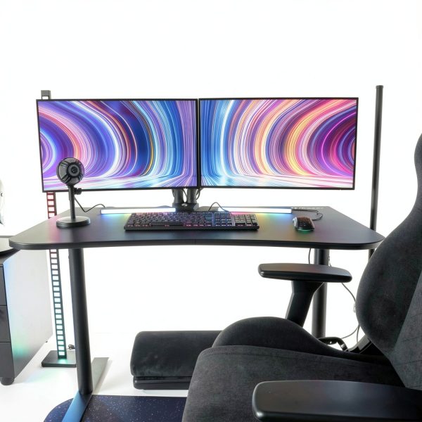 Arozzi Arena Small Desk Black Full Surface Mousepad Water-1