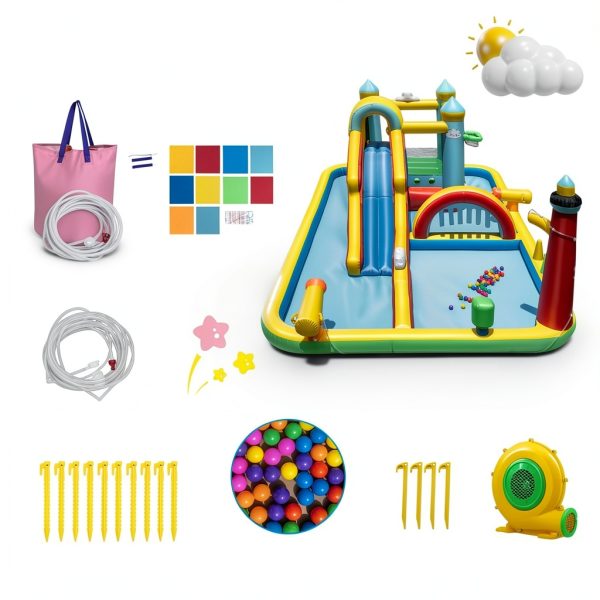 Inflatable Water Slide Bounce House Kids Outdoor Play-1