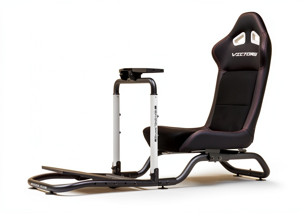 Installing Next Level Racing Victory Simulator Cockpit GT Racing Setup on a wooden desk