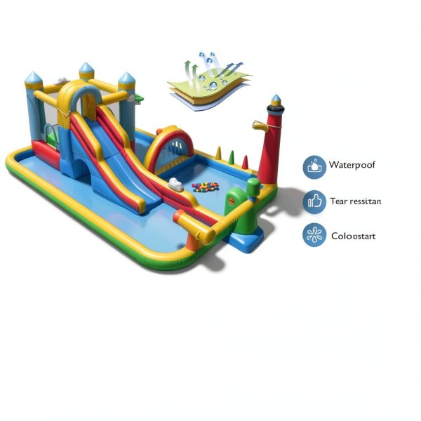 Inflatable Water Slide Bounce House Kids Outdoor Play-4