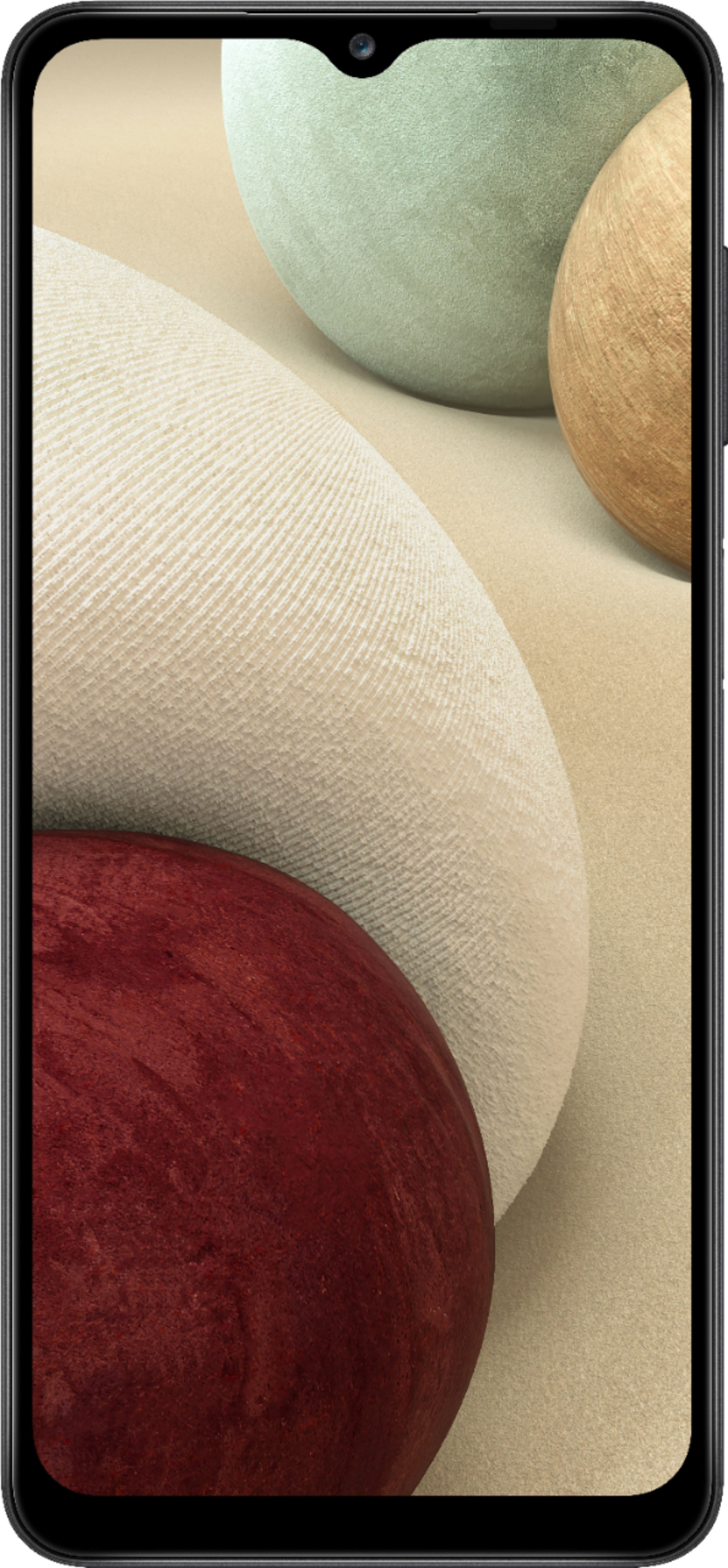 Samsung Galaxy A12 smartphone displaying home screen with apps