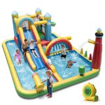 Inflatable Water Slide Bounce House Kids Outdoor Play-0