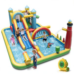 Inflatable Water Slide Bounce House Kids Outdoor Play-0