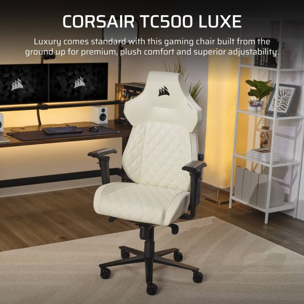 Corsair TC500 LUXE Gaming Chair Frost Fabric Ergonomic-1