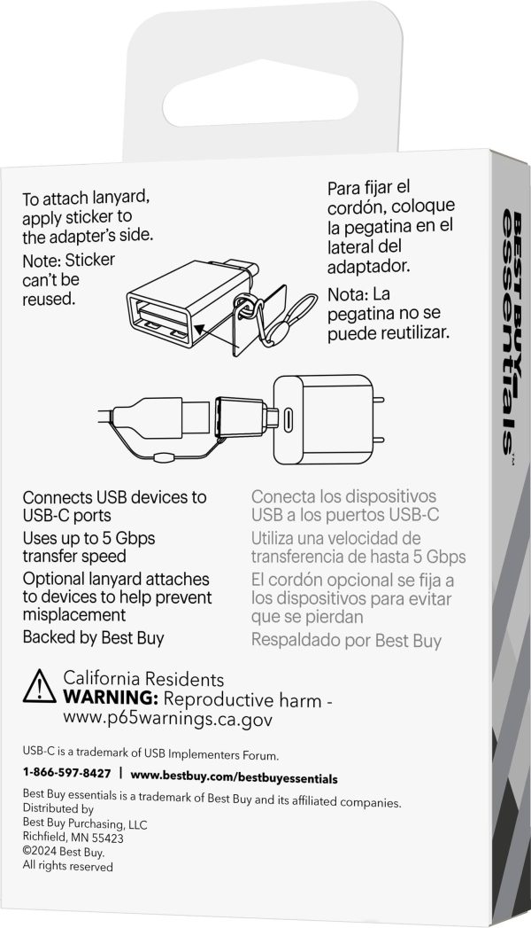 Best Buy Essentials USB to USB-C Adapter 2-Pack Charging-13