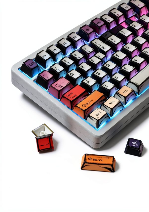 Retro Anime Keycaps 134 Keys Japanese Manga Shine Through-6